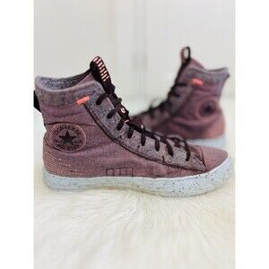 Converse Crater Hi Top Red Burgundy Recycled Renew Sneakers Lightweight M10 W12